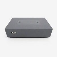 Rectangular Fire Pit Table Built for Multi-Purpose Use, Concrete Construction, Ceramic Wind Guard
