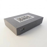 Concrete Fire Pit Table - Rectangular — Studio Shot