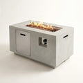 Propane Fire Pit Table Built for Year-Round Warmth, 50,000 BTU Output, Concrete Top, Hidden Tank Storage